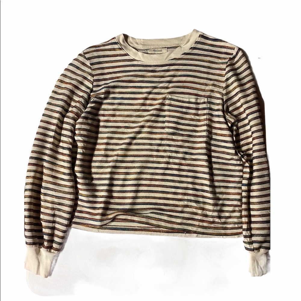 Madewell long sleeve shirt rainbow stripes